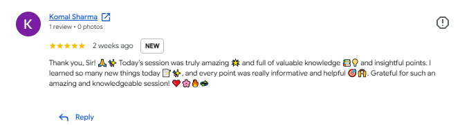 5-Star Review from Komal Sharma